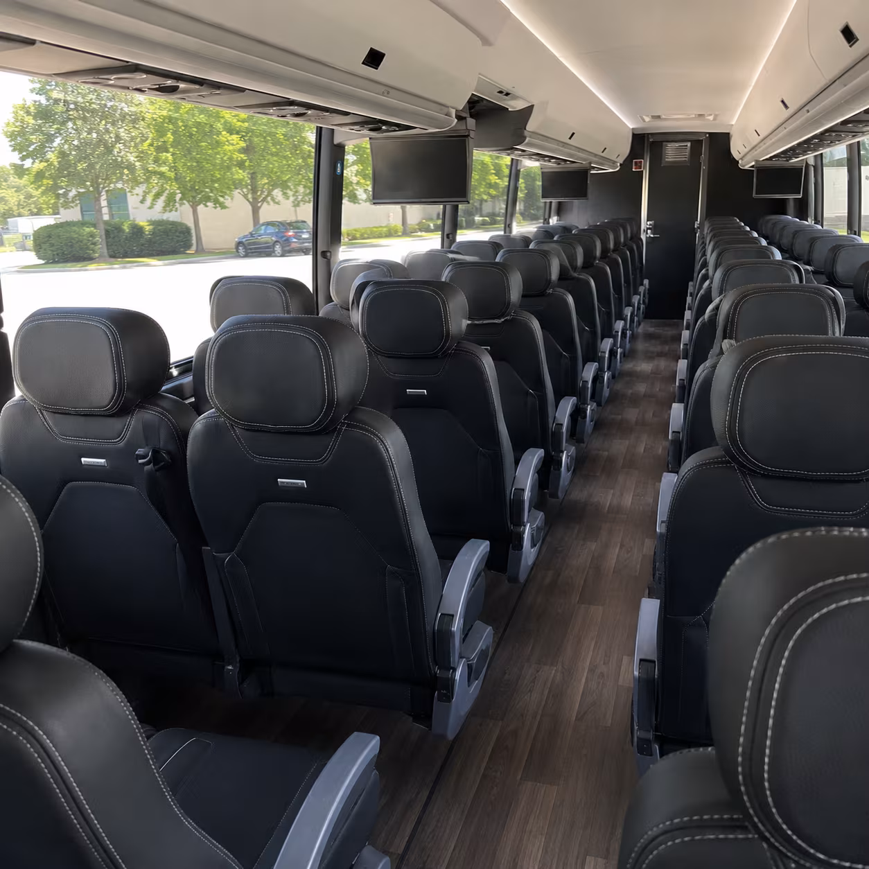 cape coral 56 passenger charter bus inside